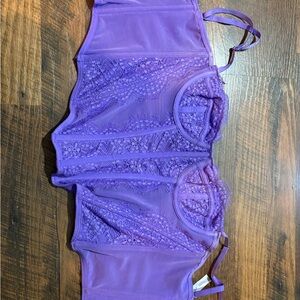 Urban Outfitters Purple Lace Crop Top